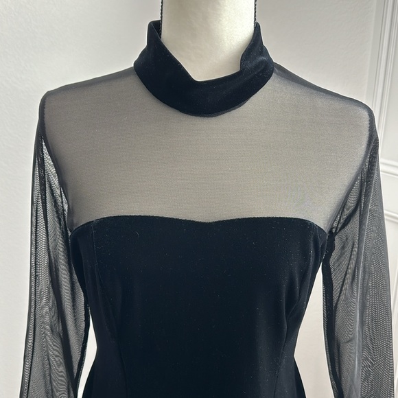 JESSICA HOWARD | Velvet Dress | Black | Size 12P - Picture 5 of 14